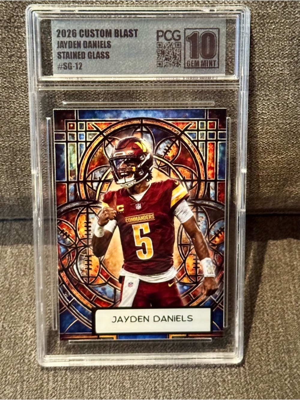 Jayden Daniels 2026 Custom Blast Stained Glass PCG 10 Gem Mint